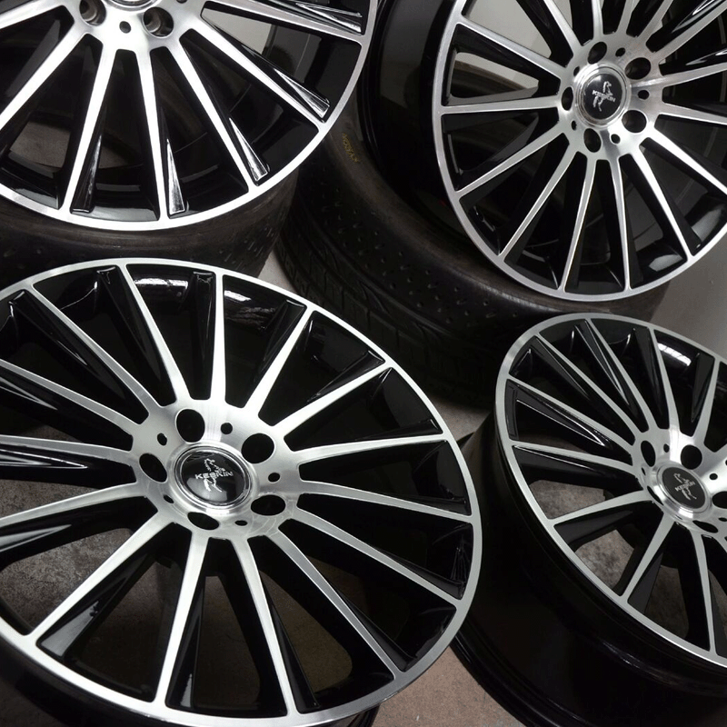17 Zoll K1 Alufelgen 7x17 5x108 ET48 in schwarz poliert für